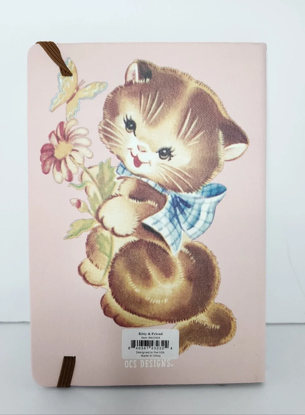 Pink Cat Softcover Notebook with Elastic Closure